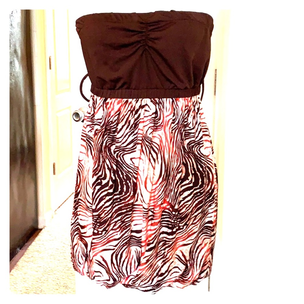 Strapless Dress with Ruched Bottom